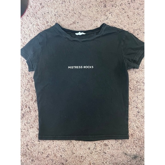 Mistress Rocks Tops - Mistress Rocks black crop tee XS House of CB